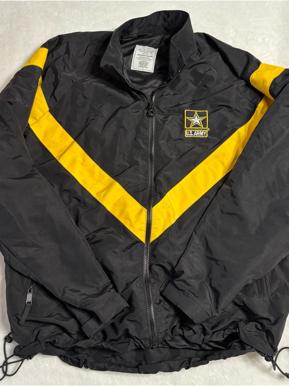 U.S. Army Black and Yellow Chevron Windbreaker Jacket